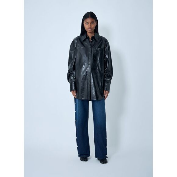 Sportmax Women Leather Overshirt Jacket